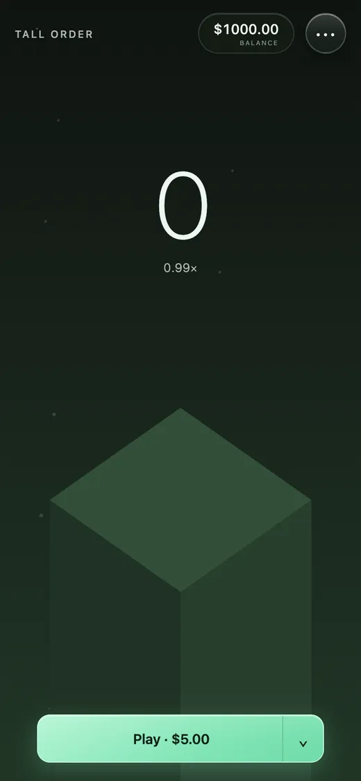 Stack game screen